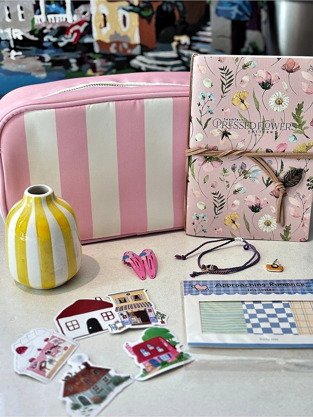 Pink & Yellow Floral Stationery Gift Set